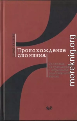 Происхождение сионизма. Основные направления в еврейской политической мысли