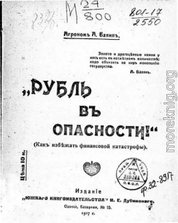 Рубль въ опасности! (Как избѣжать финансовой катастрофы).