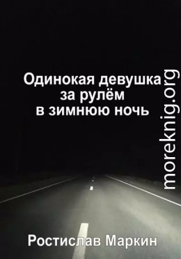 Одинокая девушка за рулём в зимнюю ночь