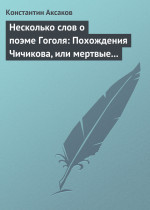 Несколько слов о поэме Гоголя: Похождения Чичикова, или мертвые души