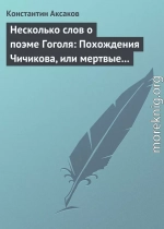 Несколько слов о поэме Гоголя: Похождения Чичикова, или мертвые души