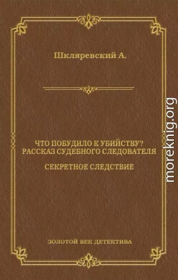 Что побудило к убийству? Рассказ судебного следователя. Секретное следствие