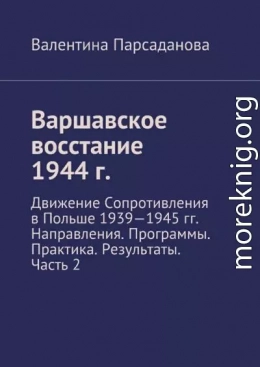 Варшавское восстание 1944 г. Движение Сопротивления в Польше 1939-1945 гг. Направления. Программы. Практика. Результаты. Часть 2