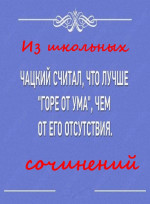 Из школьных  сочинений