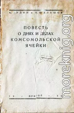 Повесть о днях и делах комсомольской ячейки