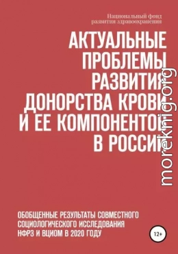 Актуальные проблемы развития донорства крови и ее компонентов в России