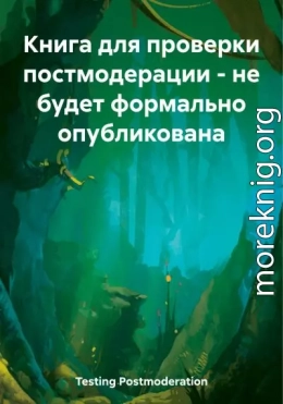 Книга для проверки постмодерации – не будет формально опубликована